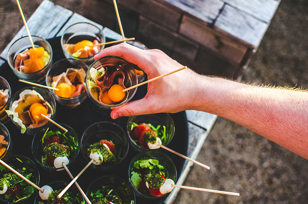 Organic wedding catering